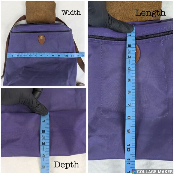 LONGCHAMP Le Pliage Nylon Foldable original Backpack Purple Made in China - Picture 16 of 16